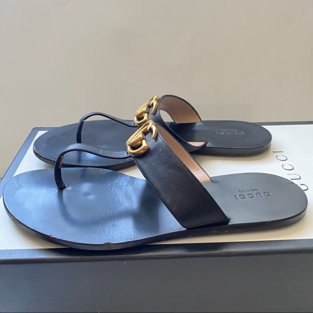 🌟 Leather Thong women’s Gucci sandals 🌟 - Picture 4 of 6